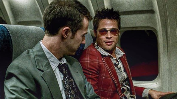 Flying High with Oliver Peoples Aero: Brad Pitt’s Iconic Red-Lens Moments in Fight Club