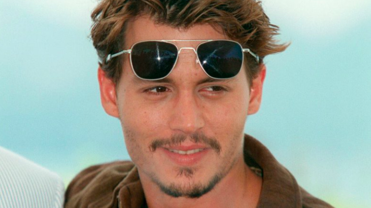 Johnny Depp Oozes Rugged Charm in American Optical Original Pilot C4 at Cannes