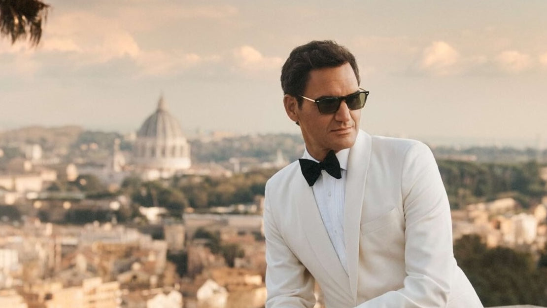 Roger Federer in Oliver Peoples shades
