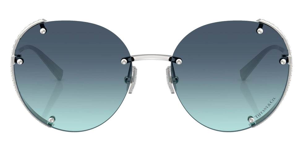 TIFFANY TF3110KB 62139S 57 - Silver Gold Plated / Azure Gradient Blue