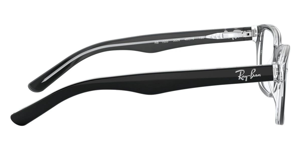 Ray-Ban RY1555 3529 46 - Black On Transparent