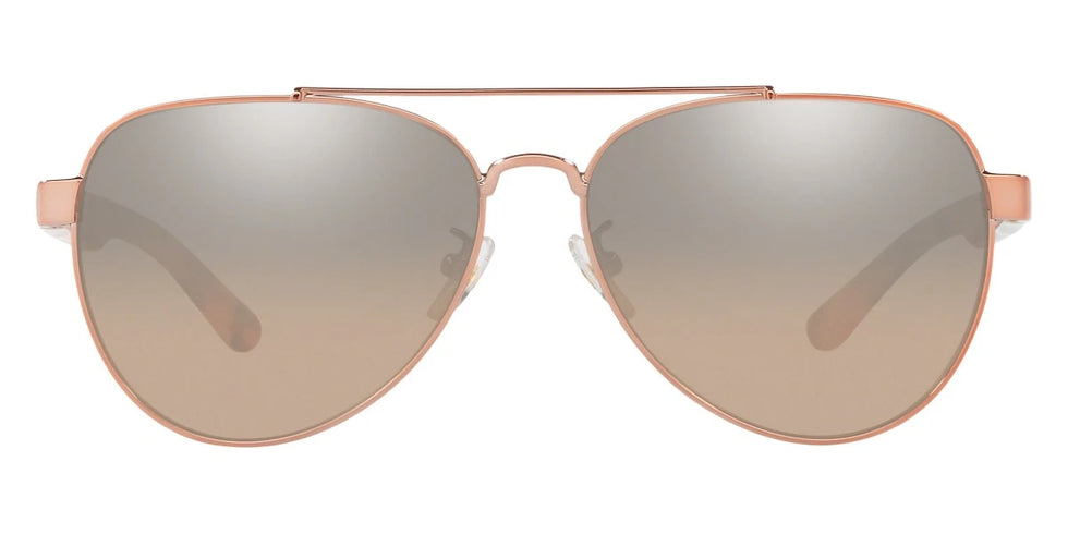 Tory Burch TY6070 32738Z 57 - Shiny Rose Gold Metal / Light Brown Gradient Mirrored