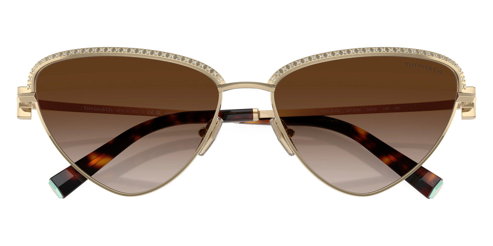 TIFFANY TF3107KB 62123B 59 - Pale Gold Plated / Brown Gradient