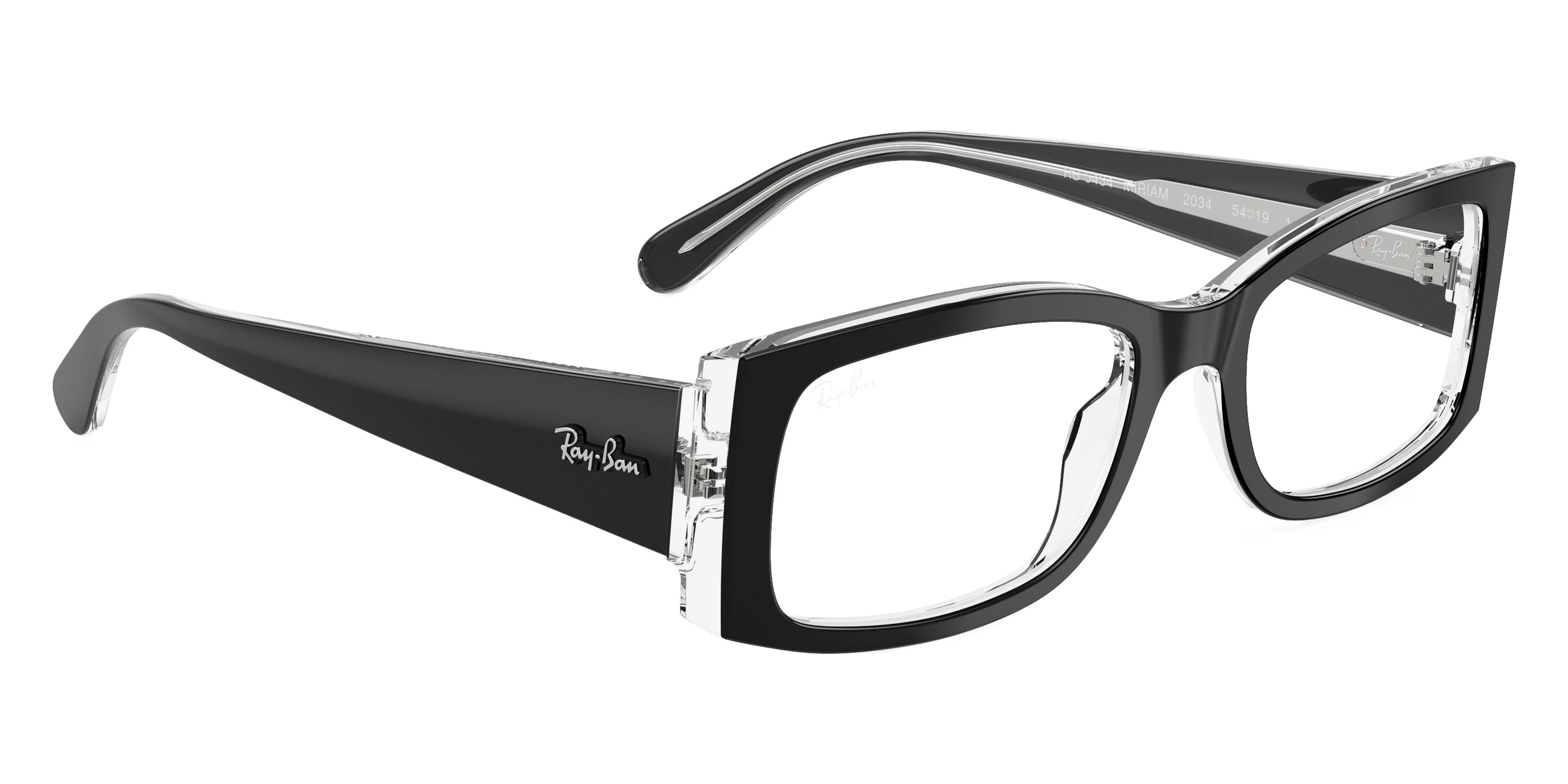 Ray-Ban RX5434 2034 52 - Black on Transparent