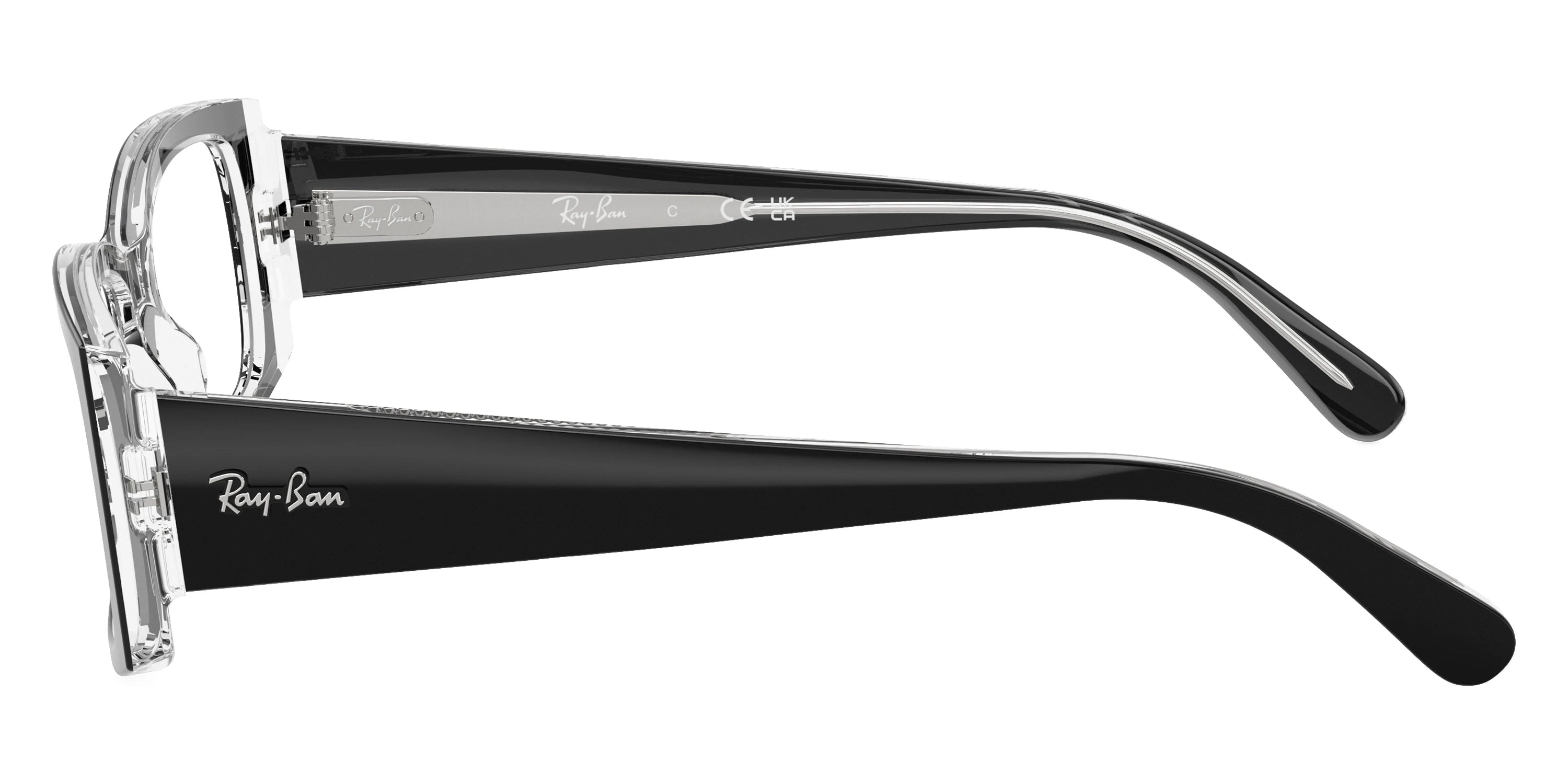 Ray-Ban RX5434F 2034 54 - Black on Transparent