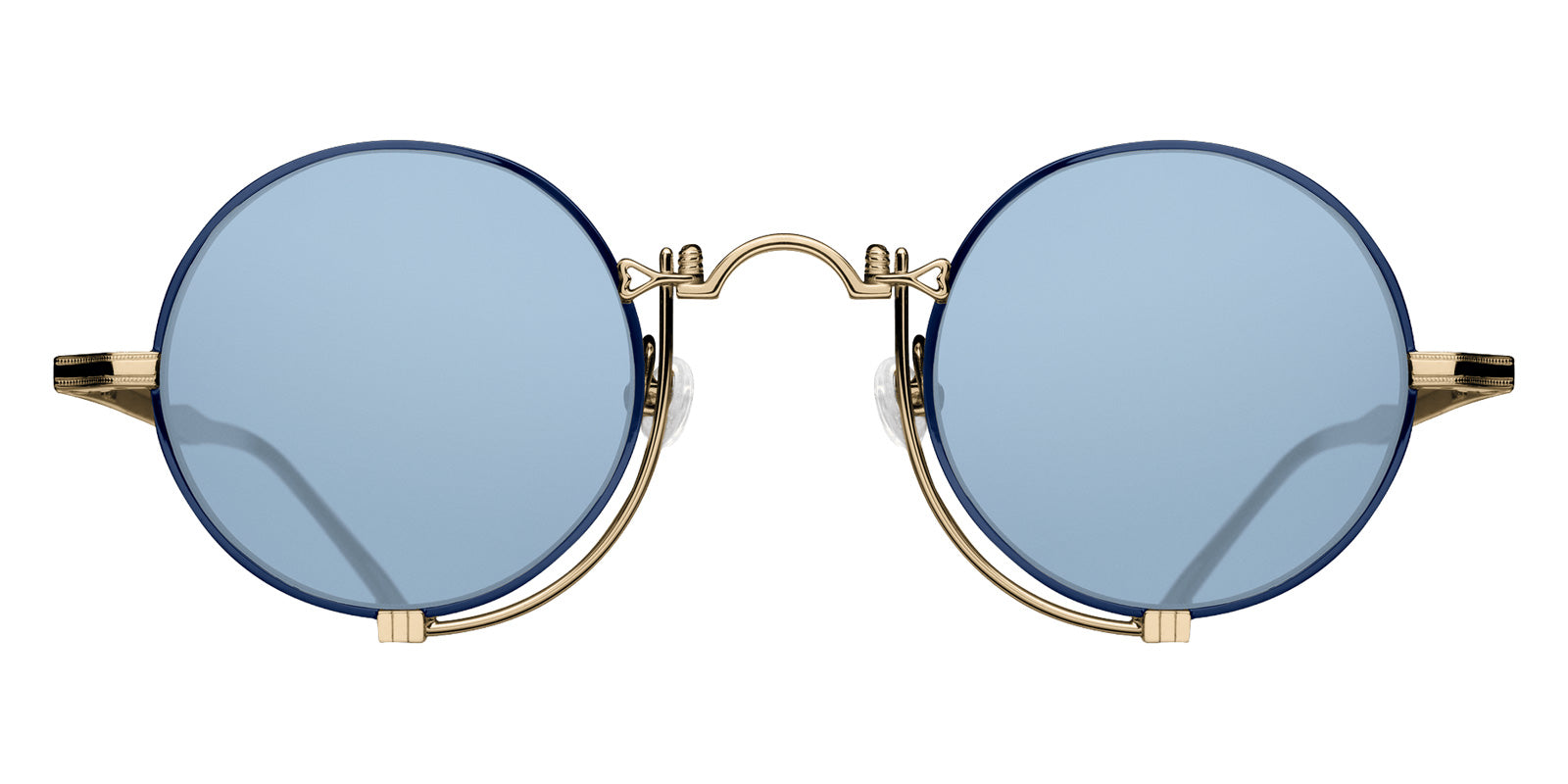 Matsuda 10601H 45 - Brushed Gold/Navy / Cobalt Blue #id:10601hbrushedgoldnavycobaltblue45_s:100100
