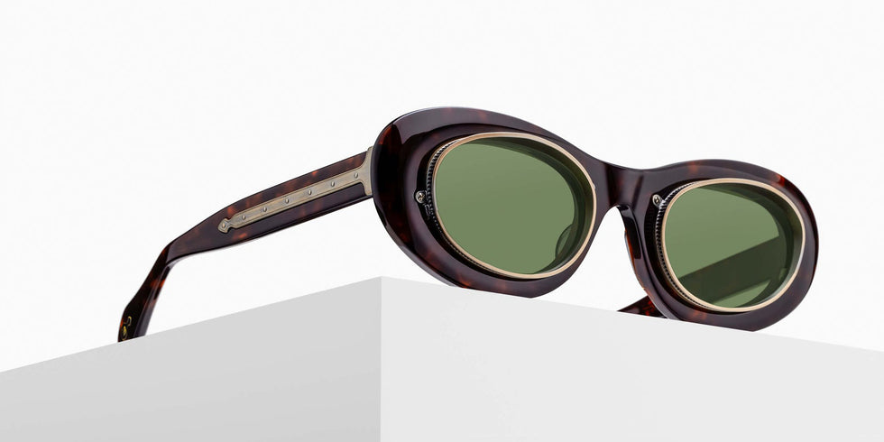 Matsuda 10604H 49 - Dark Tortoise / Sage Green #id:10604hdarktortoisesagegreensunglass_s:104105