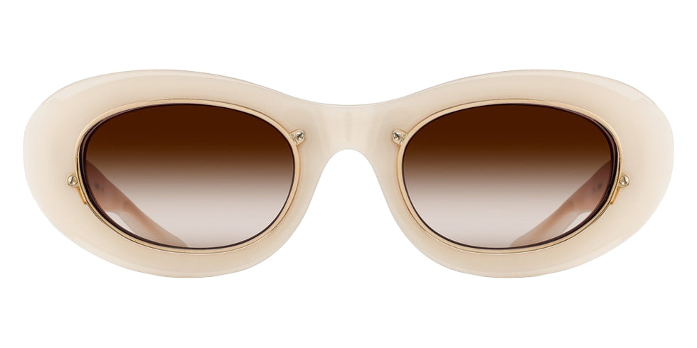 Matsuda 10604H 49 - Milk White / Brown Gradient #id:10604hmilkwhitebrowngradientsunglass_s:106100