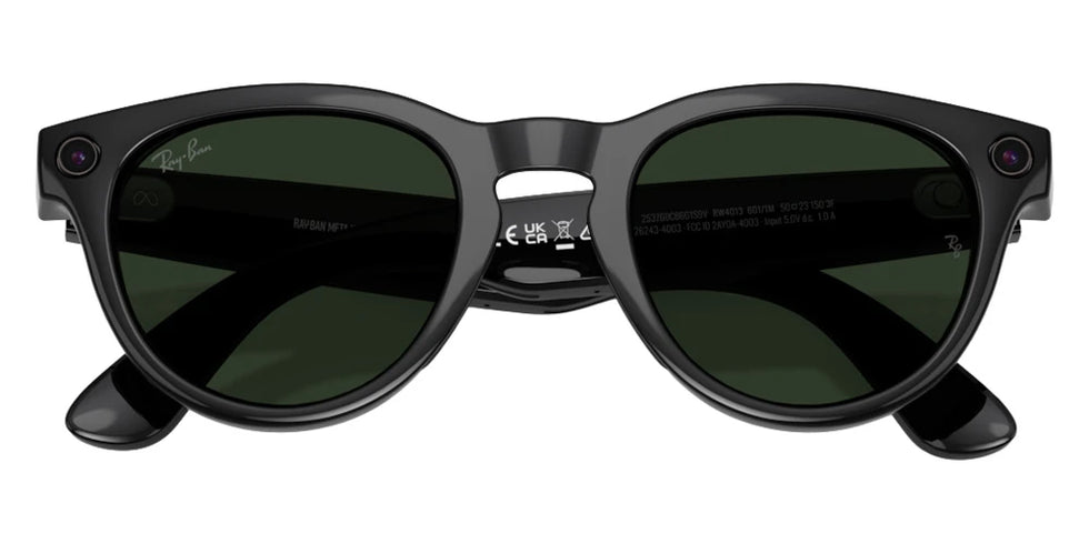 Ray-Ban RW4013 601/1M 50 - Shiny Black / Clear/Graphite Green Transitions