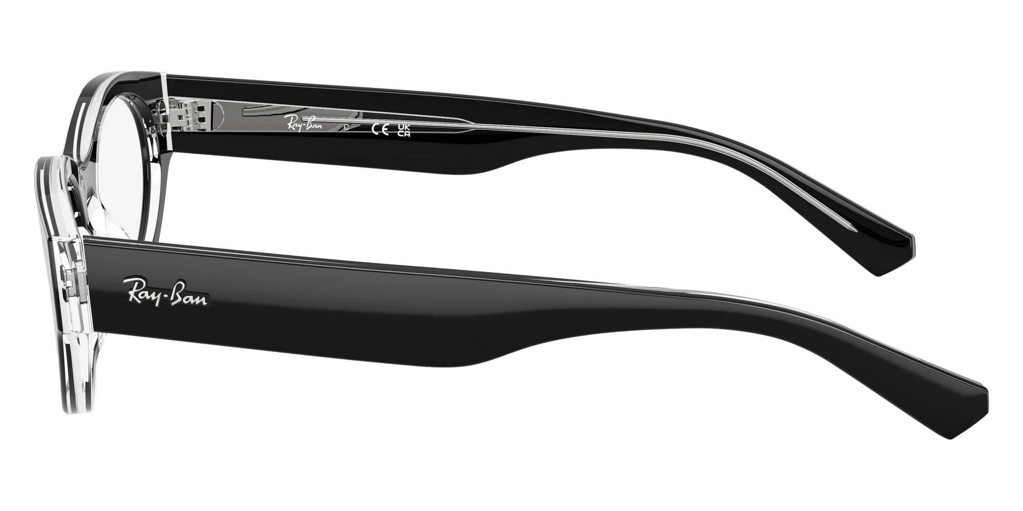 Ray-Ban RX5447 2034 51 - Black on Transparent