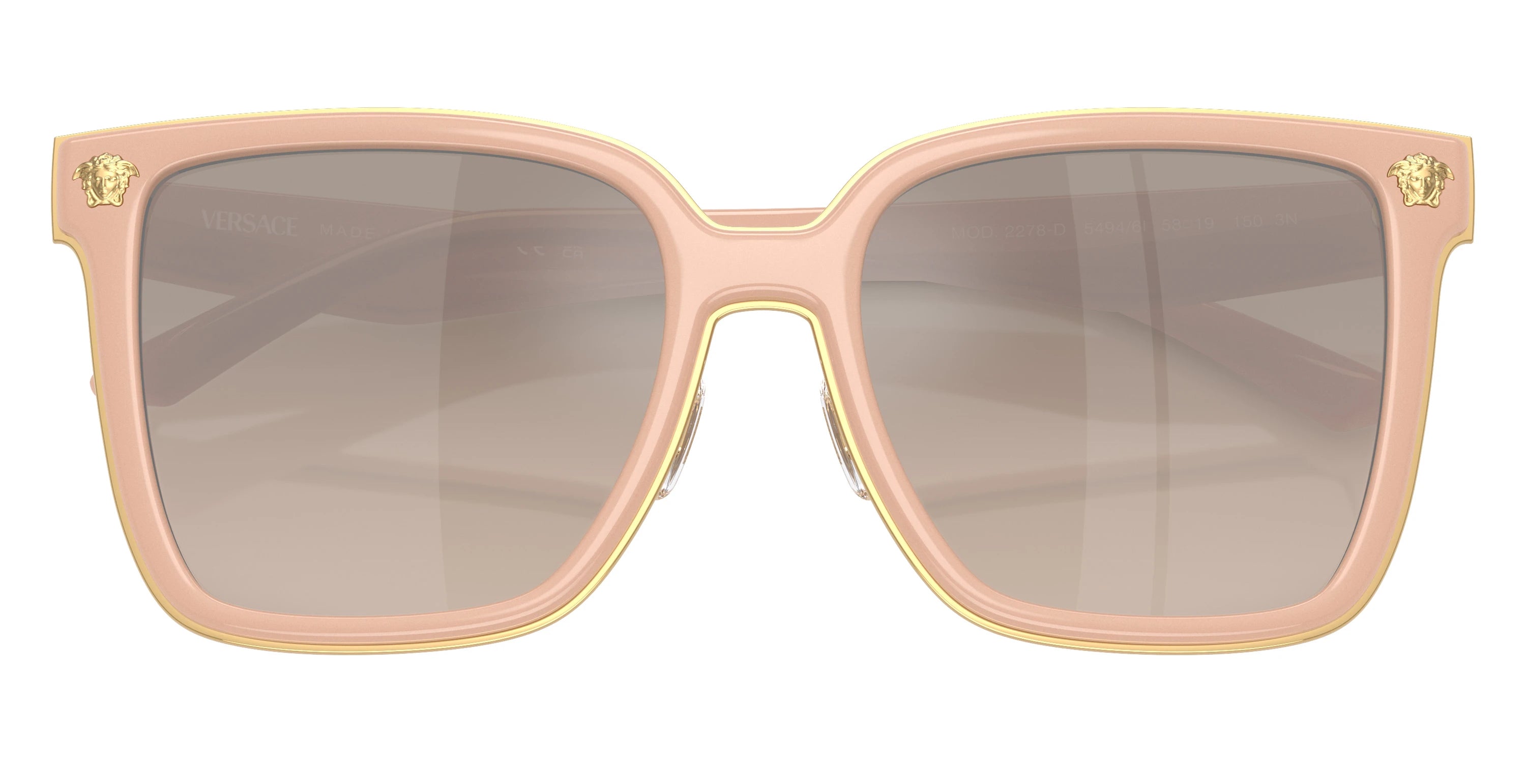 VERSACE VE2278D 54946I 58 - Nude / Brown Gradient Gray Mirrored Silver