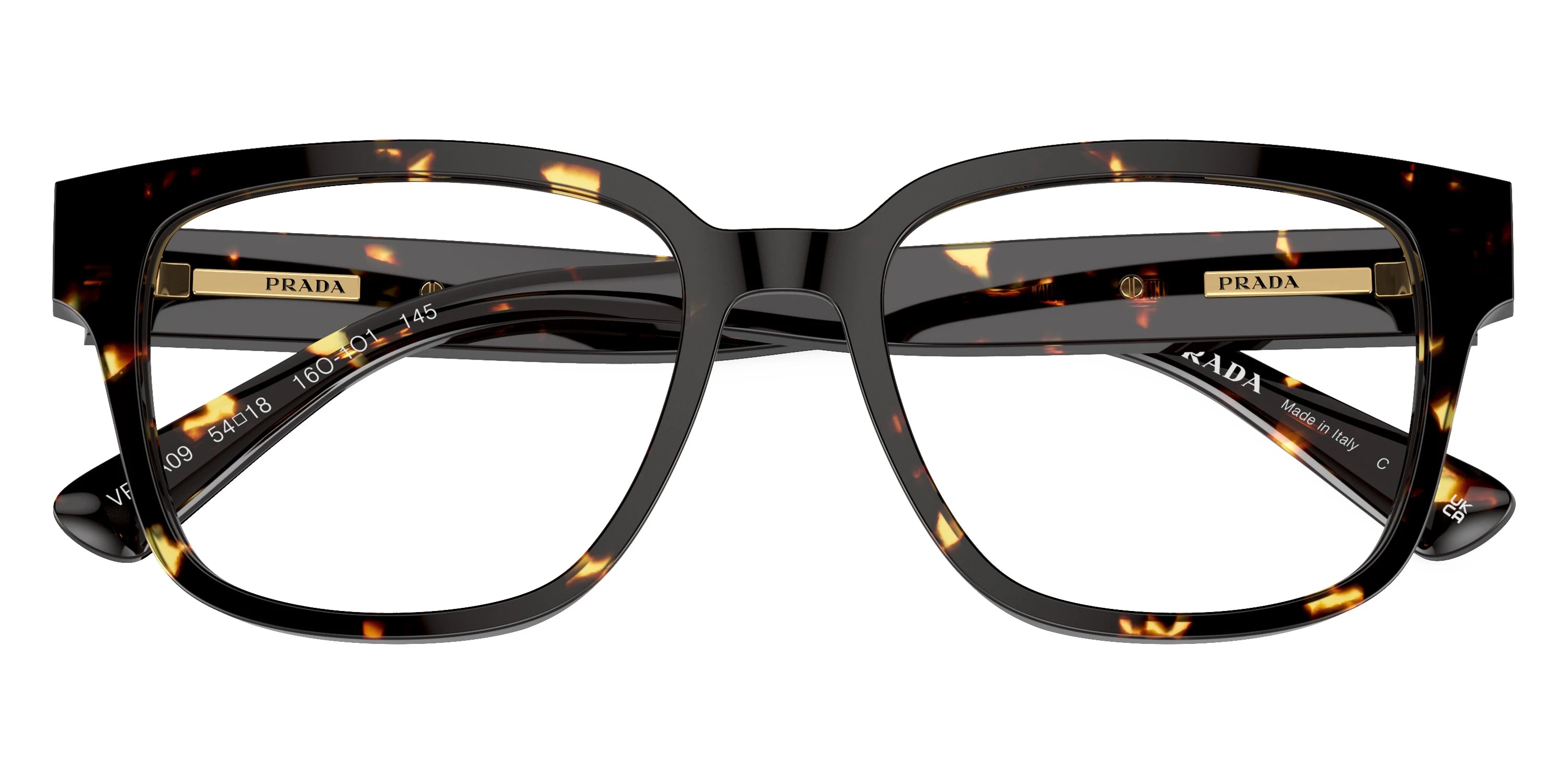 Prada PR A09V 16O1O1 54 - Havana Black/Yellow