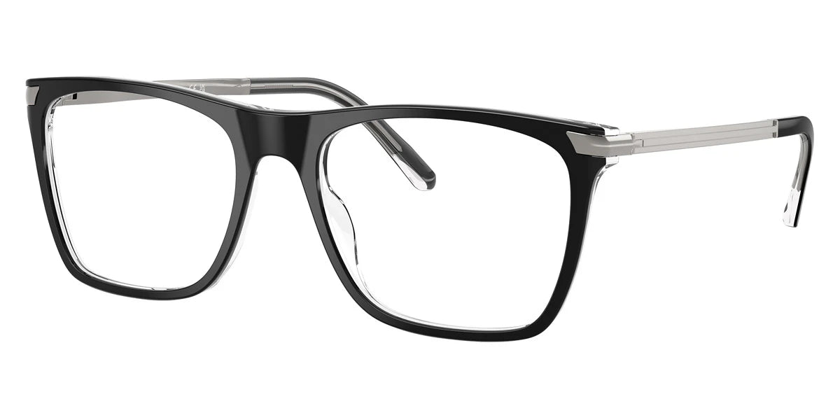 Sferoflex SF1153 C645 57 - Shiny Black on Transparent/Shiny Gunmetal