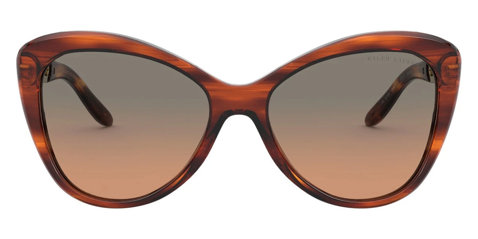 RALPH LAUREN RL8184 500718 56 - Shiny Striped Havana / Gray Gradient Orange