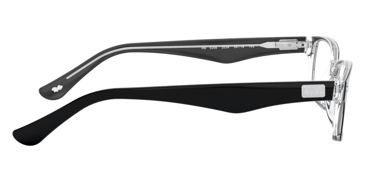 Ray-Ban RX5206 2034 52 - Black On Transparent