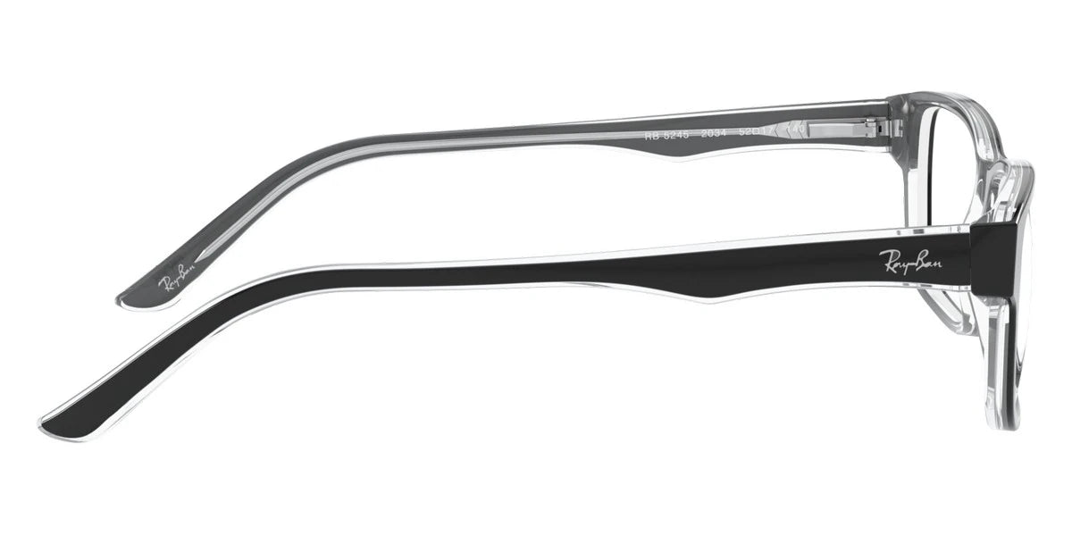 Ray-Ban RX5245 2034 54 - Black On Transparent