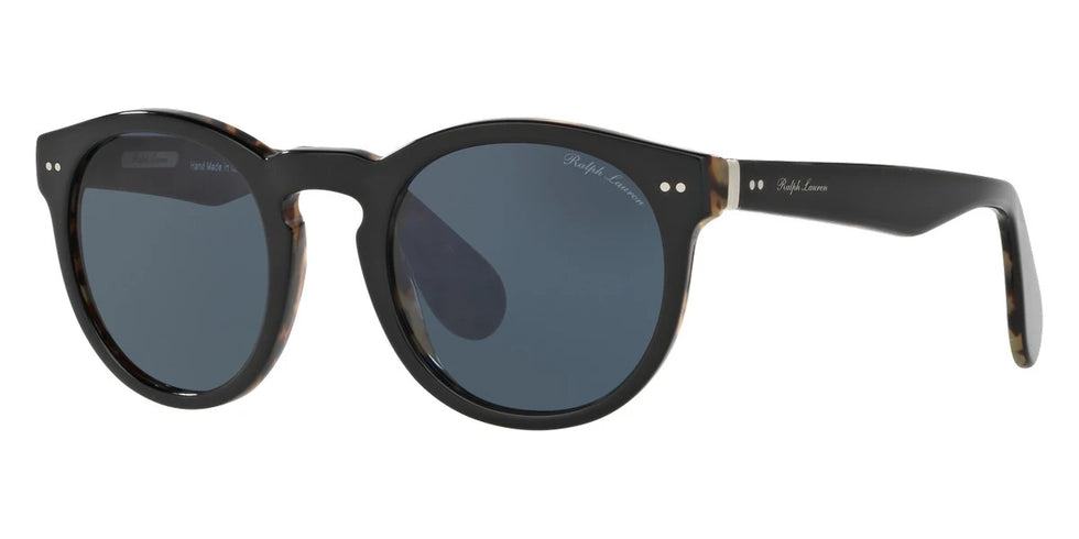 RALPH LAUREN RL8146P 5613R5 49 - Shiny Black on Spotty Havana / Gray/Blue