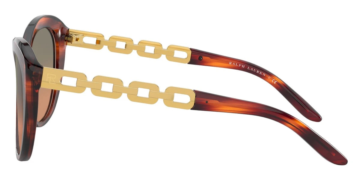 RALPH LAUREN RL8184 500718 56 - Shiny Striped Havana / Gray Gradient Orange