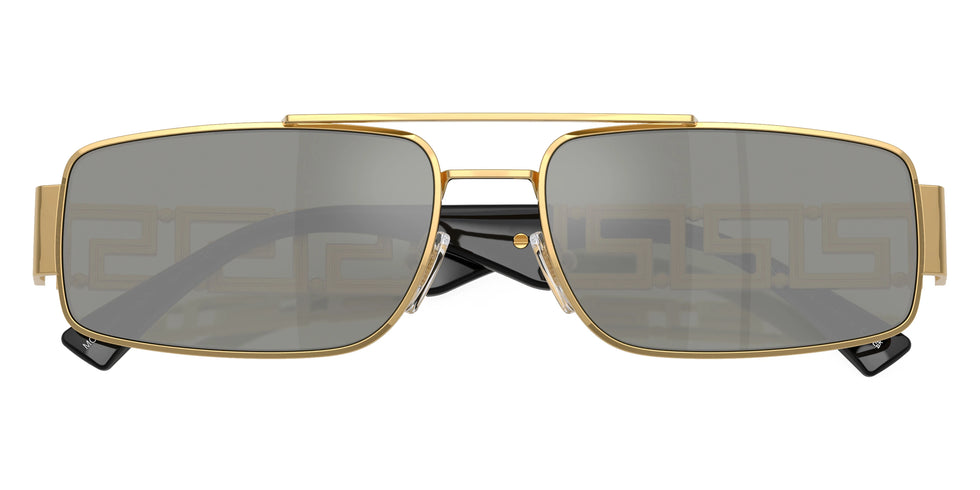 VERSACE VE2257 100230 60 - Gold / Green Mirrored Silver