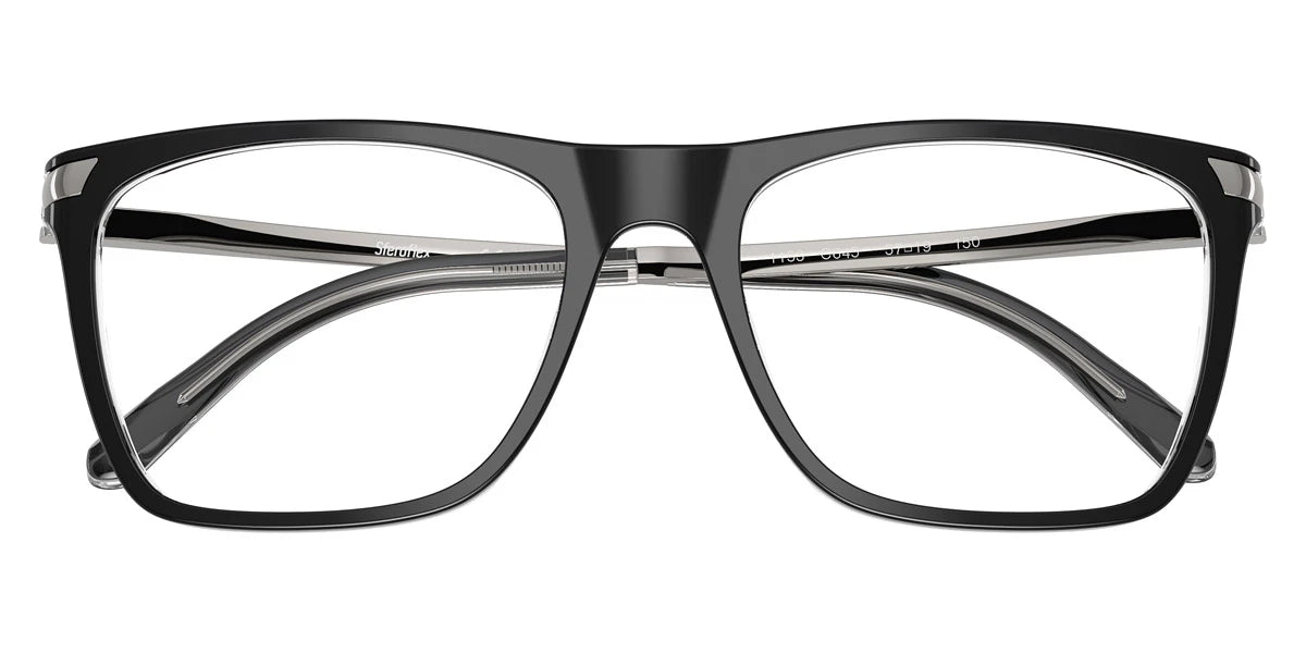 Sferoflex SF1153 C645 57 - Shiny Black on Transparent/Shiny Gunmetal