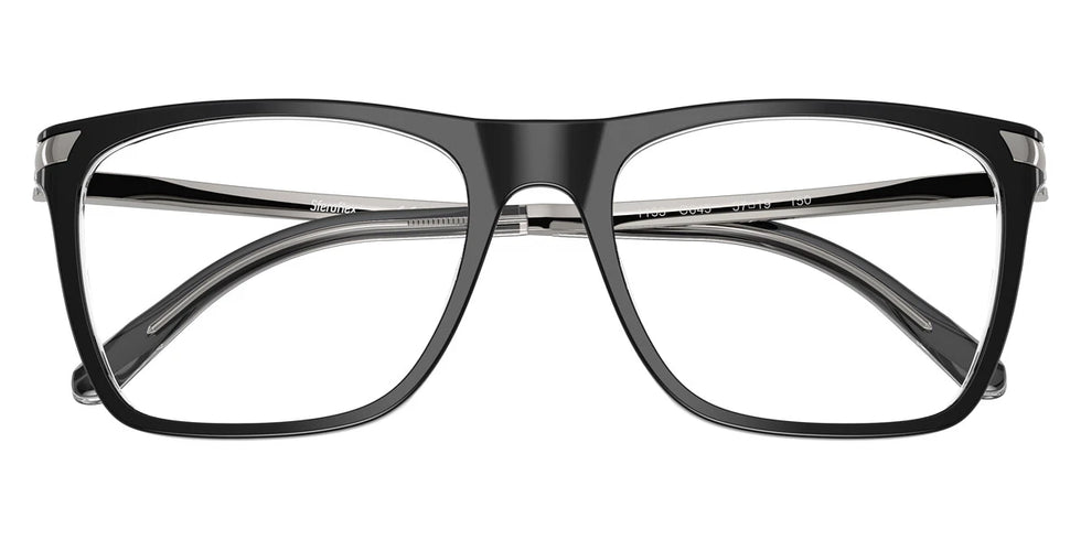 Sferoflex SF1153 C645 57 - Shiny Black on Transparent/Shiny Gunmetal