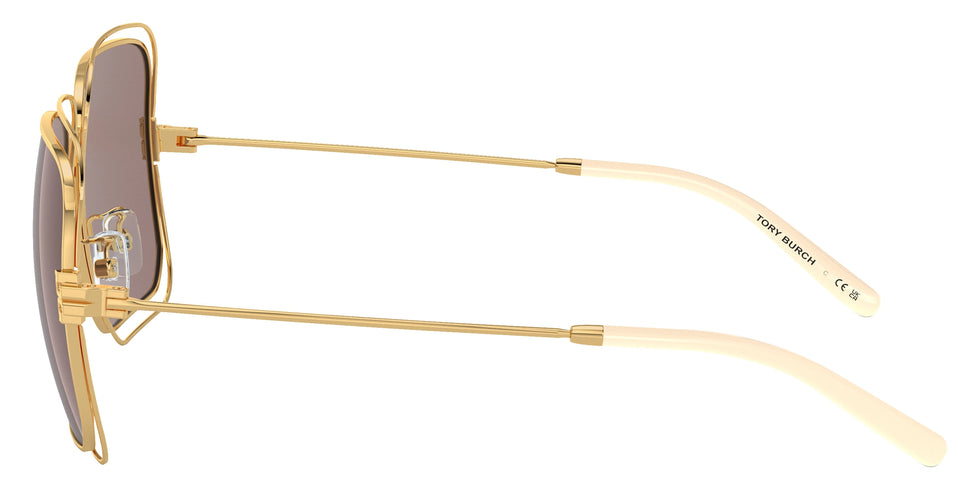 Tory Burch TY6107 33437N 57 - Shiny Gold / Light Purple and Brown Mirrored