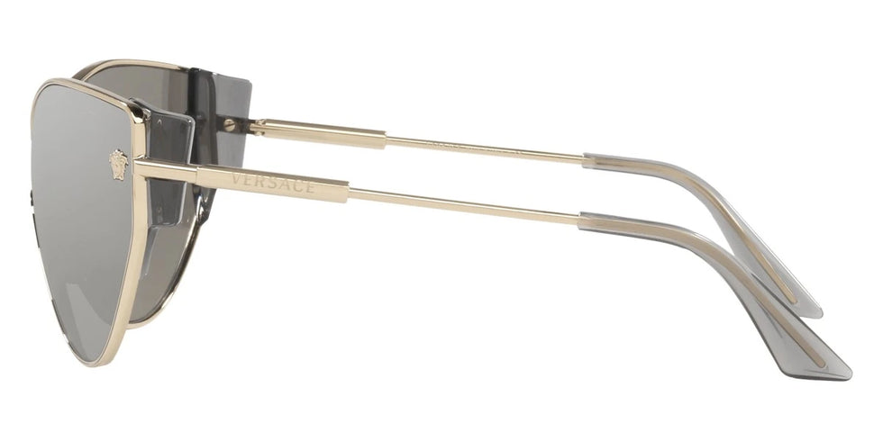 VERSACE VE2239 12526G 47 - Pale Gold / Light Gray Mirrored Silver