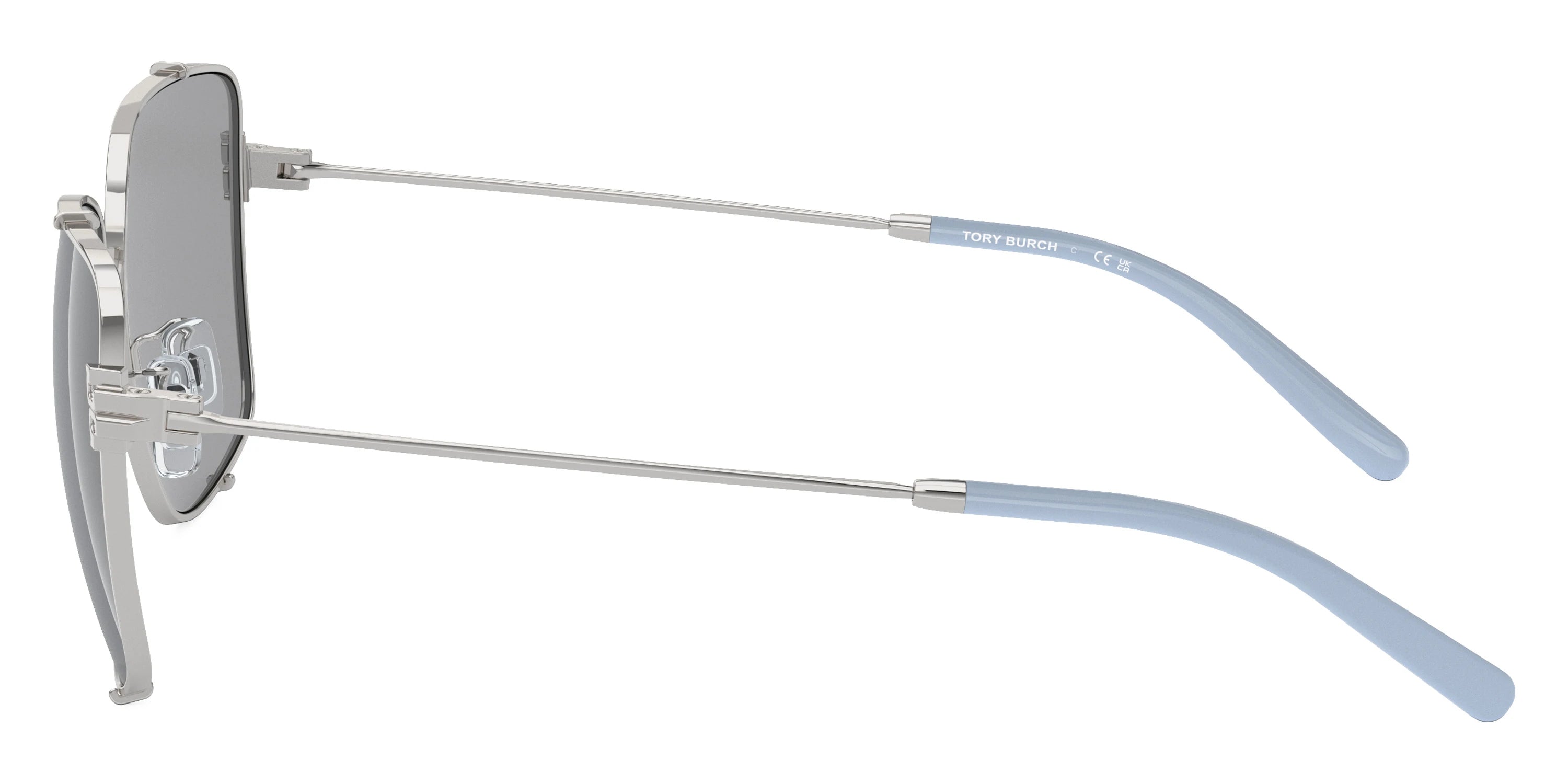 Tory Burch TY6104 316172 56 - Silver / Light Blue Mirrored