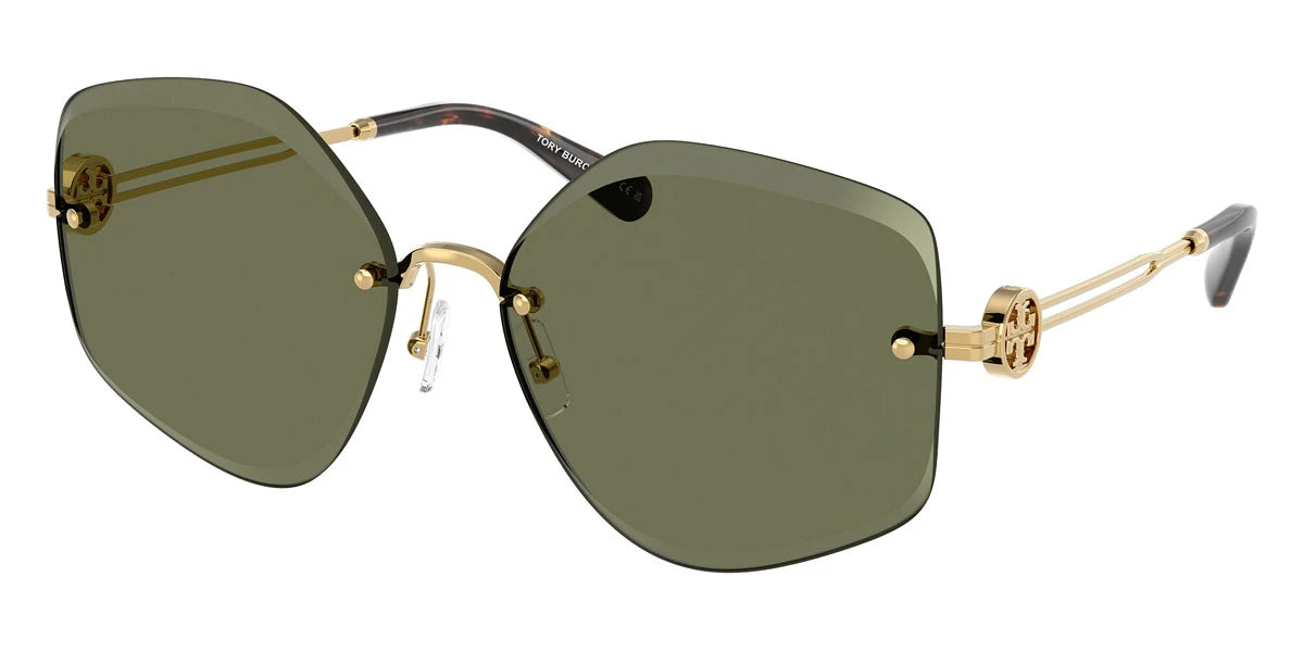 Tory Burch TY6111 334371 58 - Shiny Gold / Dark Green