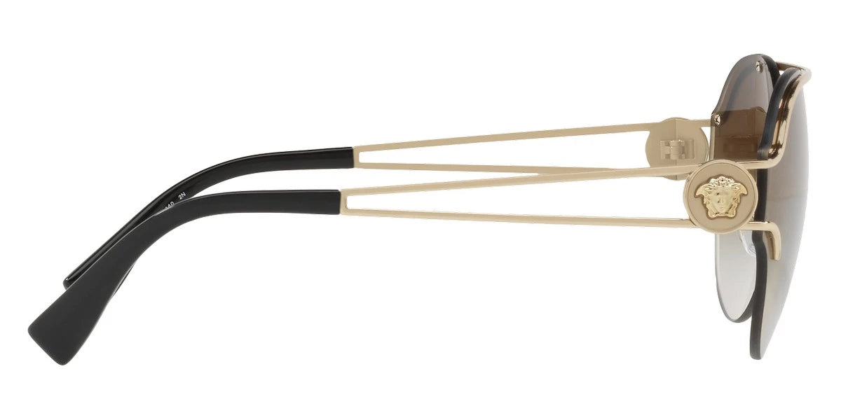 VERSACE VE2184 12526U 61 - Pale Gold / Gradient Brown Mirrored Gold
