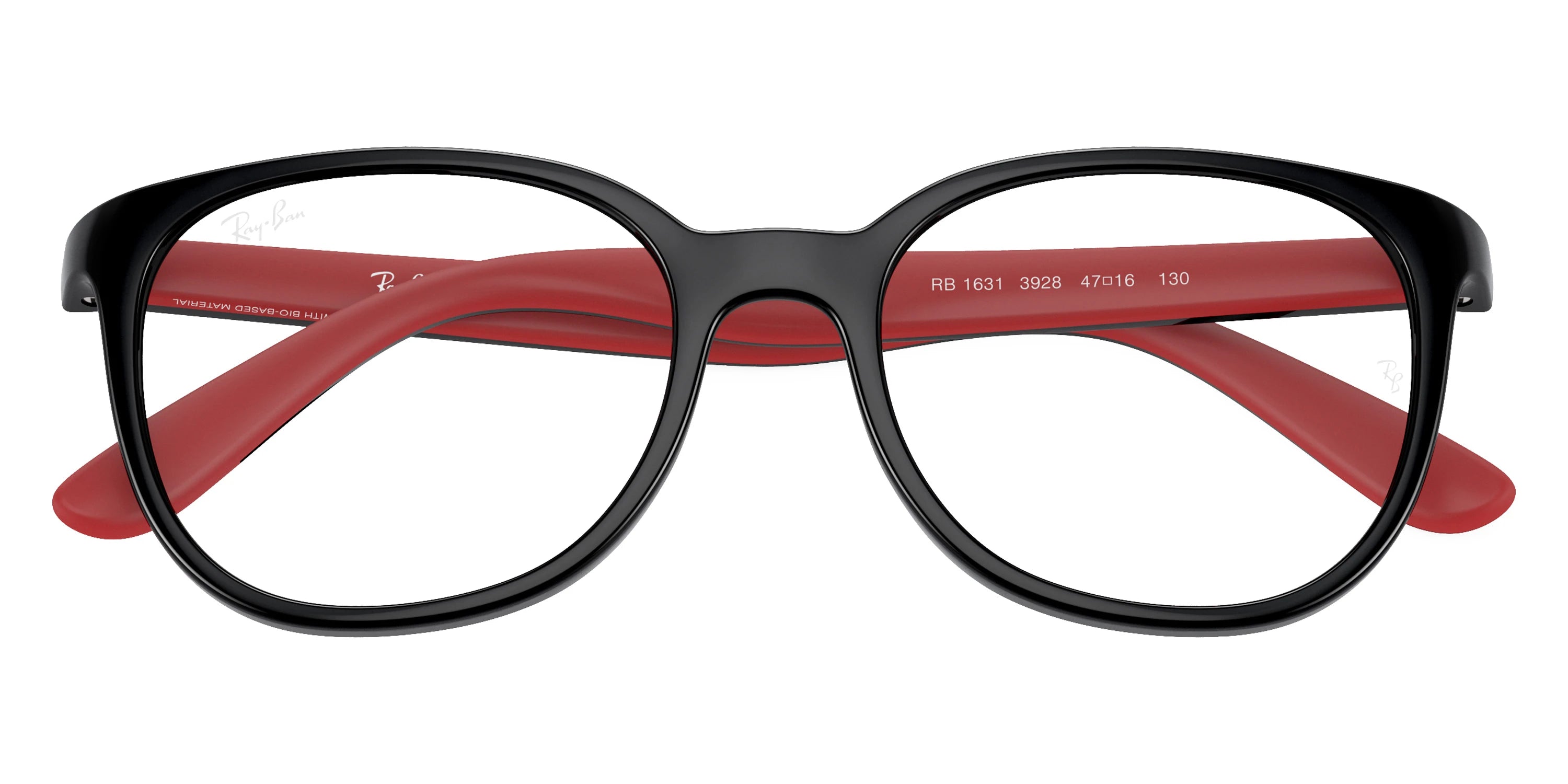 Ray-Ban RY1631 3928 45 - Black on Red