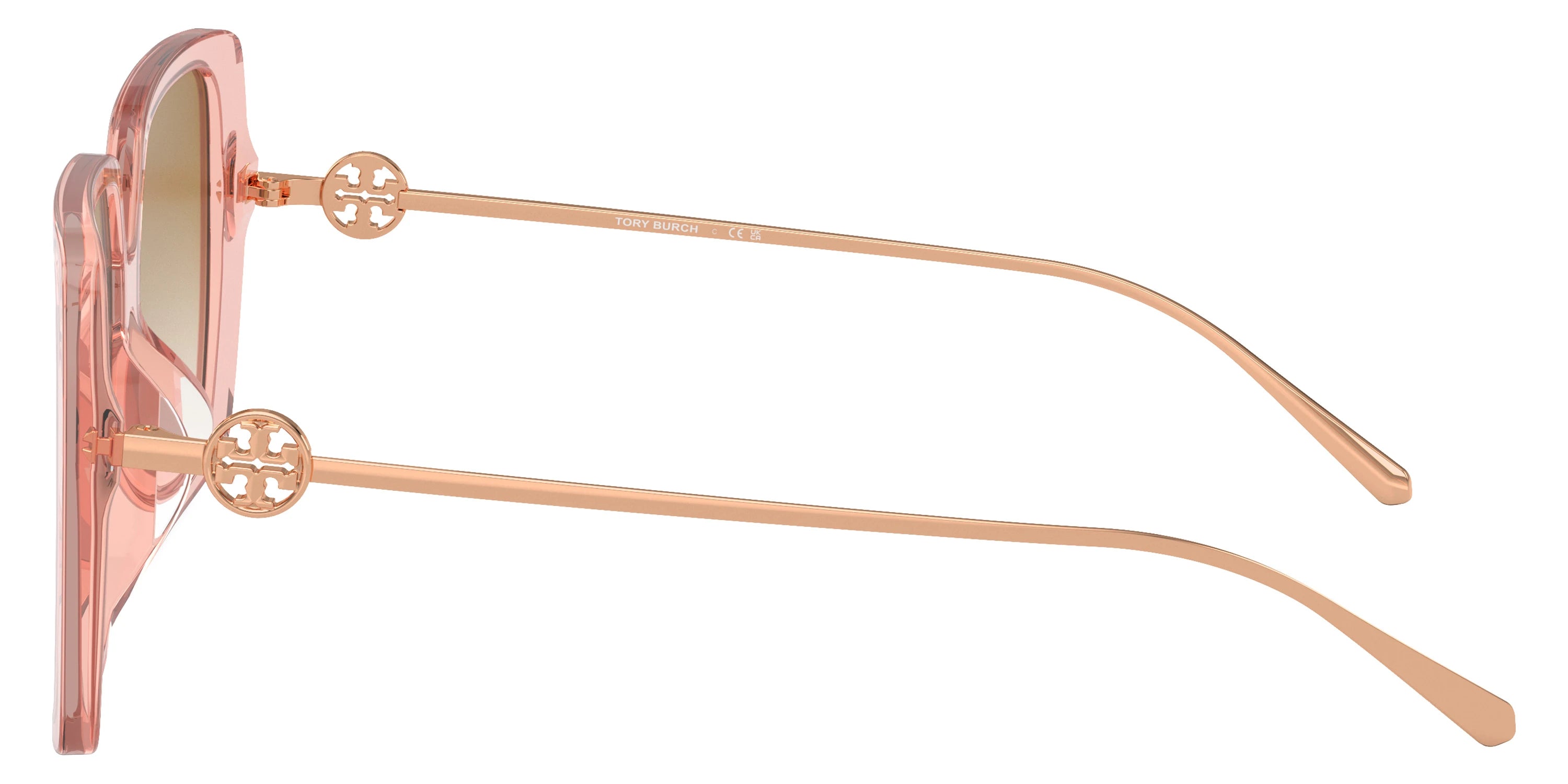 Tory Burch TY7205D 199413 56 - Transparent Pink/Shiny Rose Gold / Gradient Light Brown