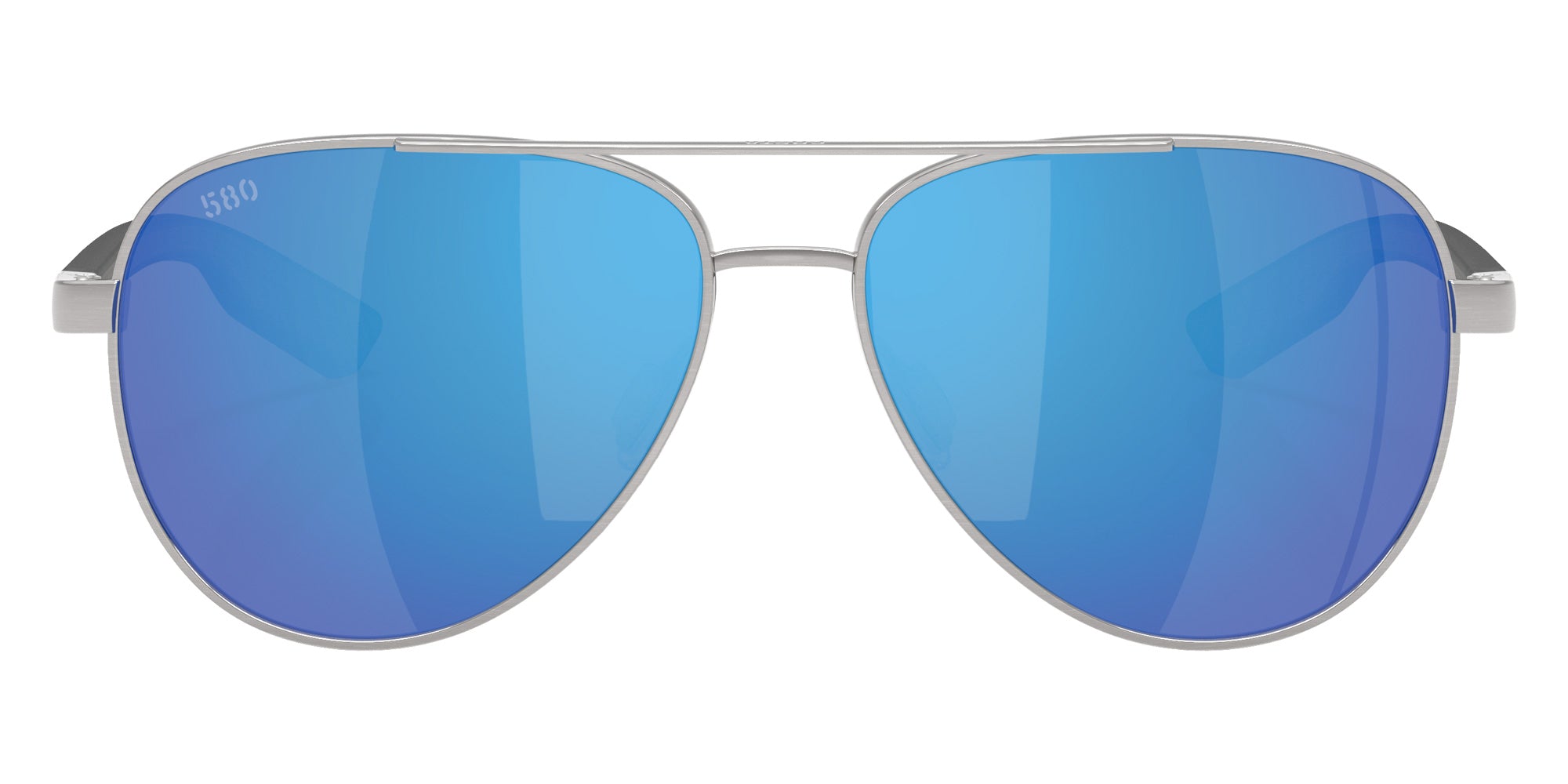 COSTA 6S4002 Peli 400229 57 - Brushed Silver / Blue Mirrored Polarized #id:6s4002400229_s:106100