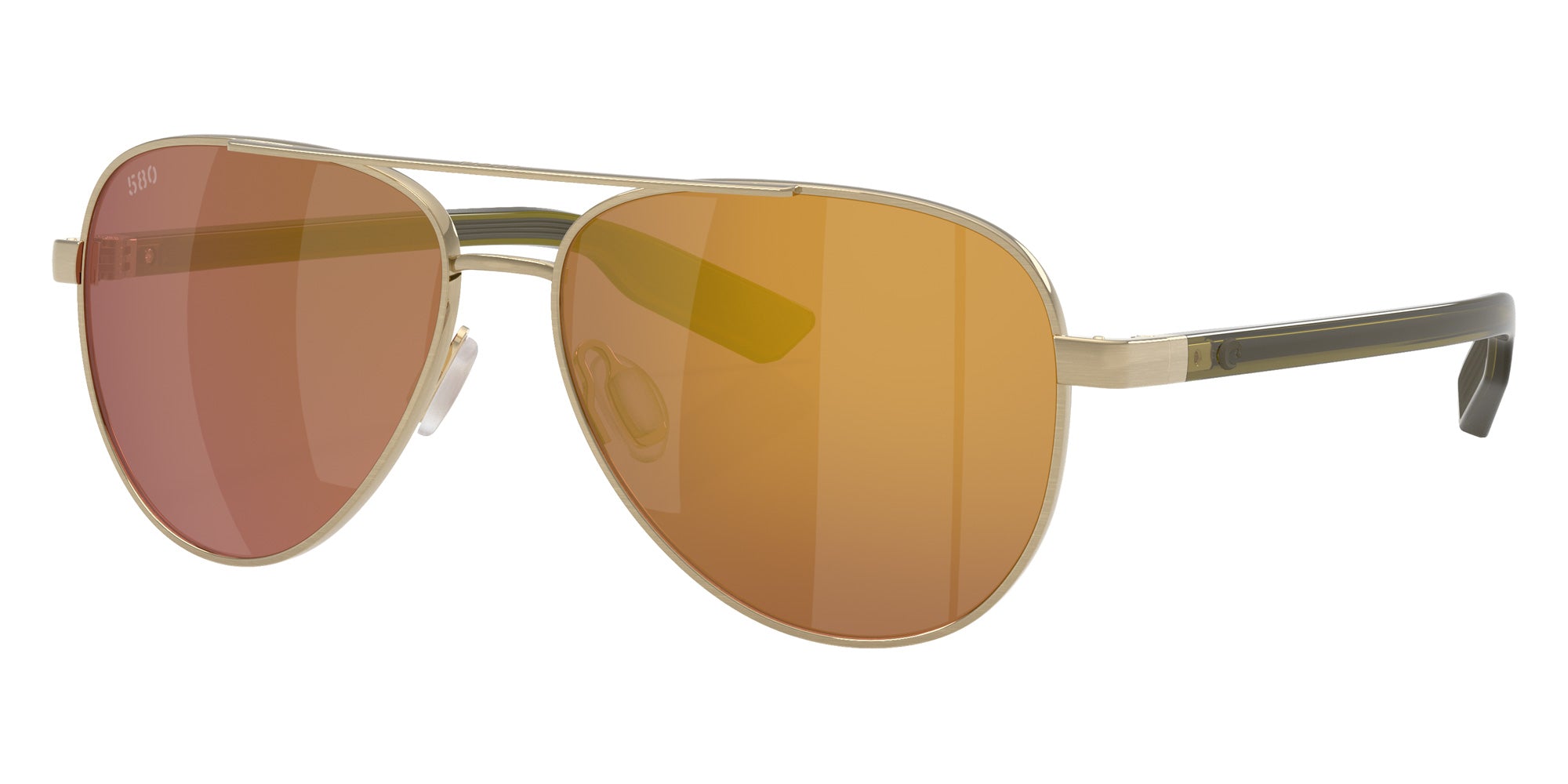 COSTA 6S4002 Peli 400230 57 - Brushed Gold / Gold Mirrored Polarized #id:6s4002400230_s:108105