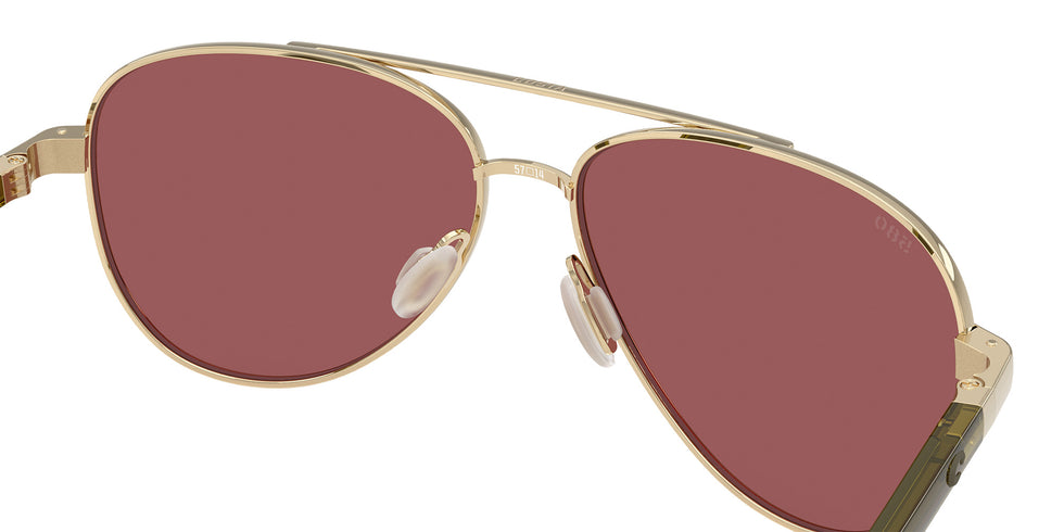COSTA 6S4002 Peli 400230 57 - Brushed Gold / Gold Mirrored Polarized #id:6s4002400230_s:108130