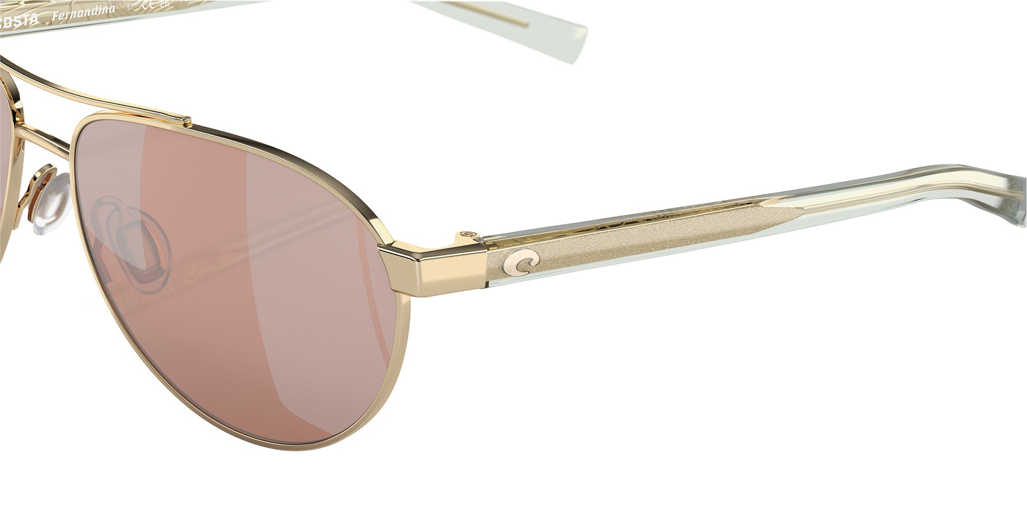 COSTA 6S4007 Fernandina 400709 57 - Shiny Gold / Copper Silver Mirrored Polarized #id:6s4007400709_s:100120