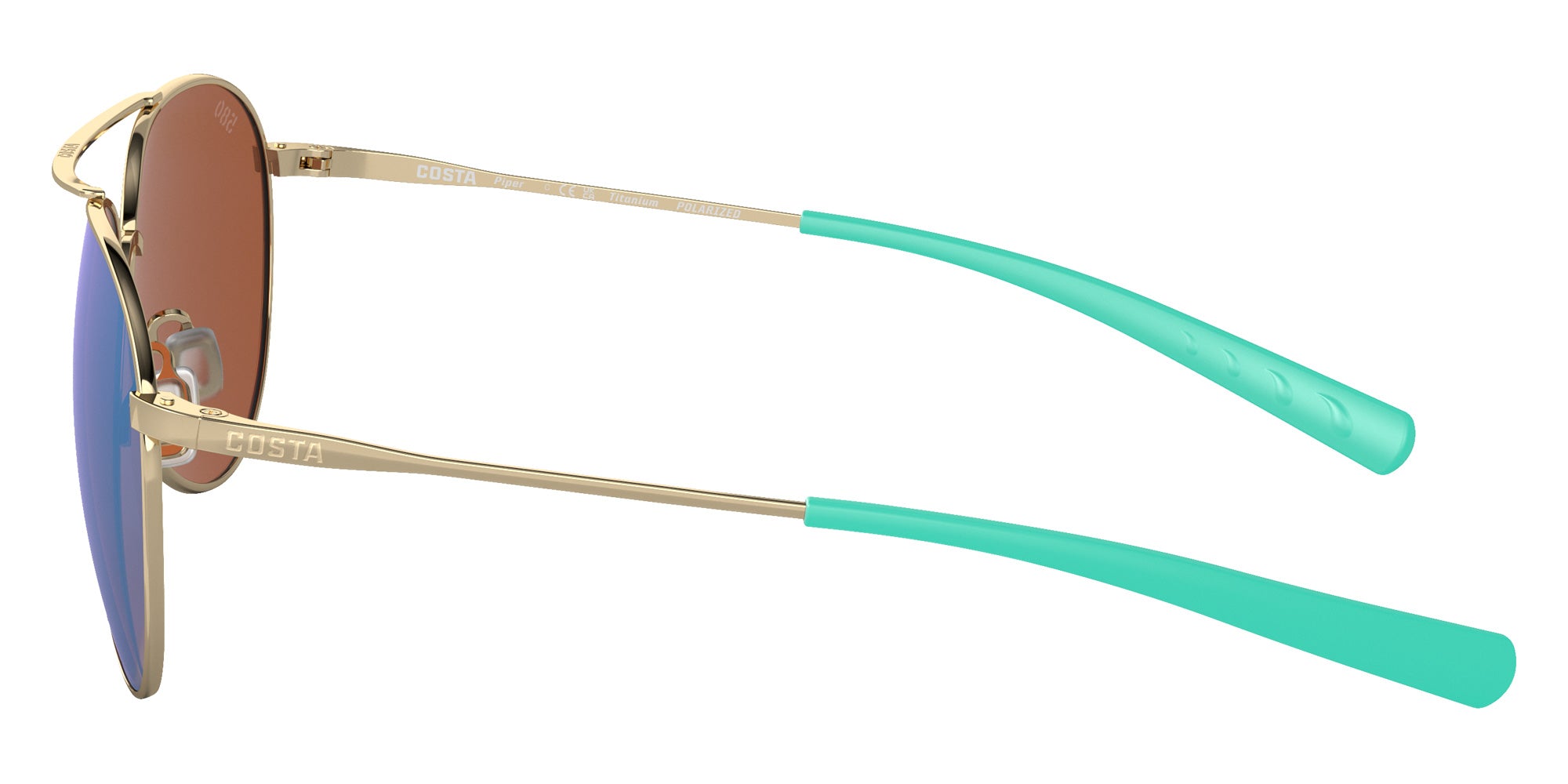 COSTA 6S6003 Piper 600311 58 - Shiny Gold / Green Mirrored Polarized #id:6s6003600311_s:100110