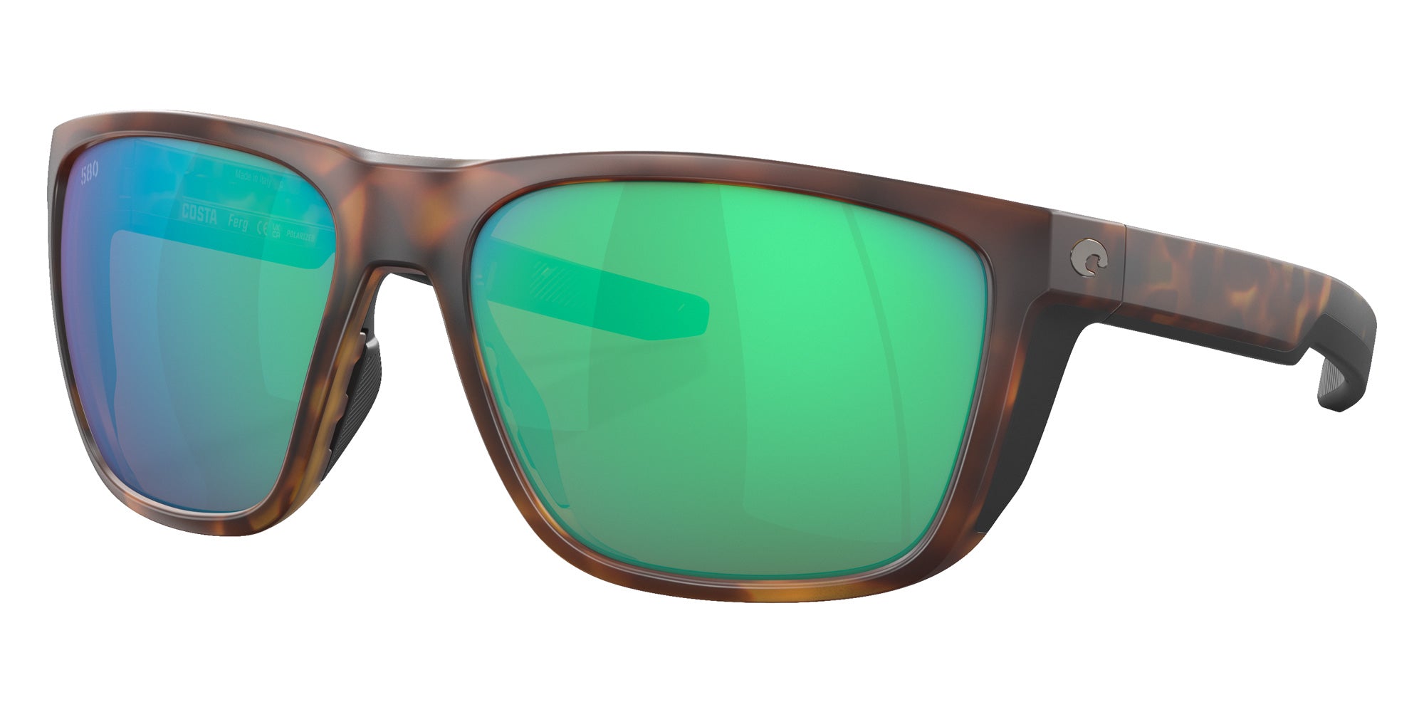 COSTA 6S9002 Ferg 900209 59 - Matte Tortoise / Green Mirrored Polarized #id:6s9002900209_s:100105