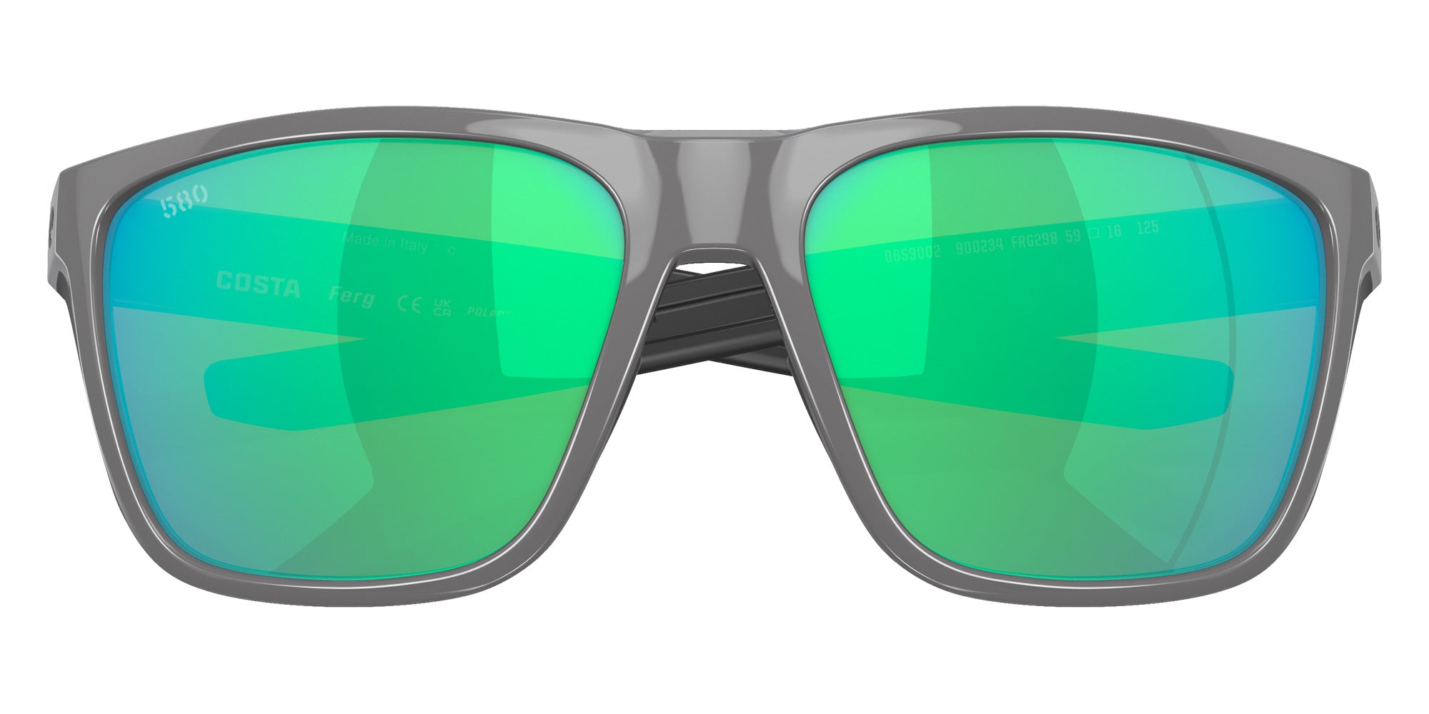 COSTA 6S9002 Ferg 900234 59 - Shiny Gray / Green Mirrored Polarized #id:6s9002900234_s:102120