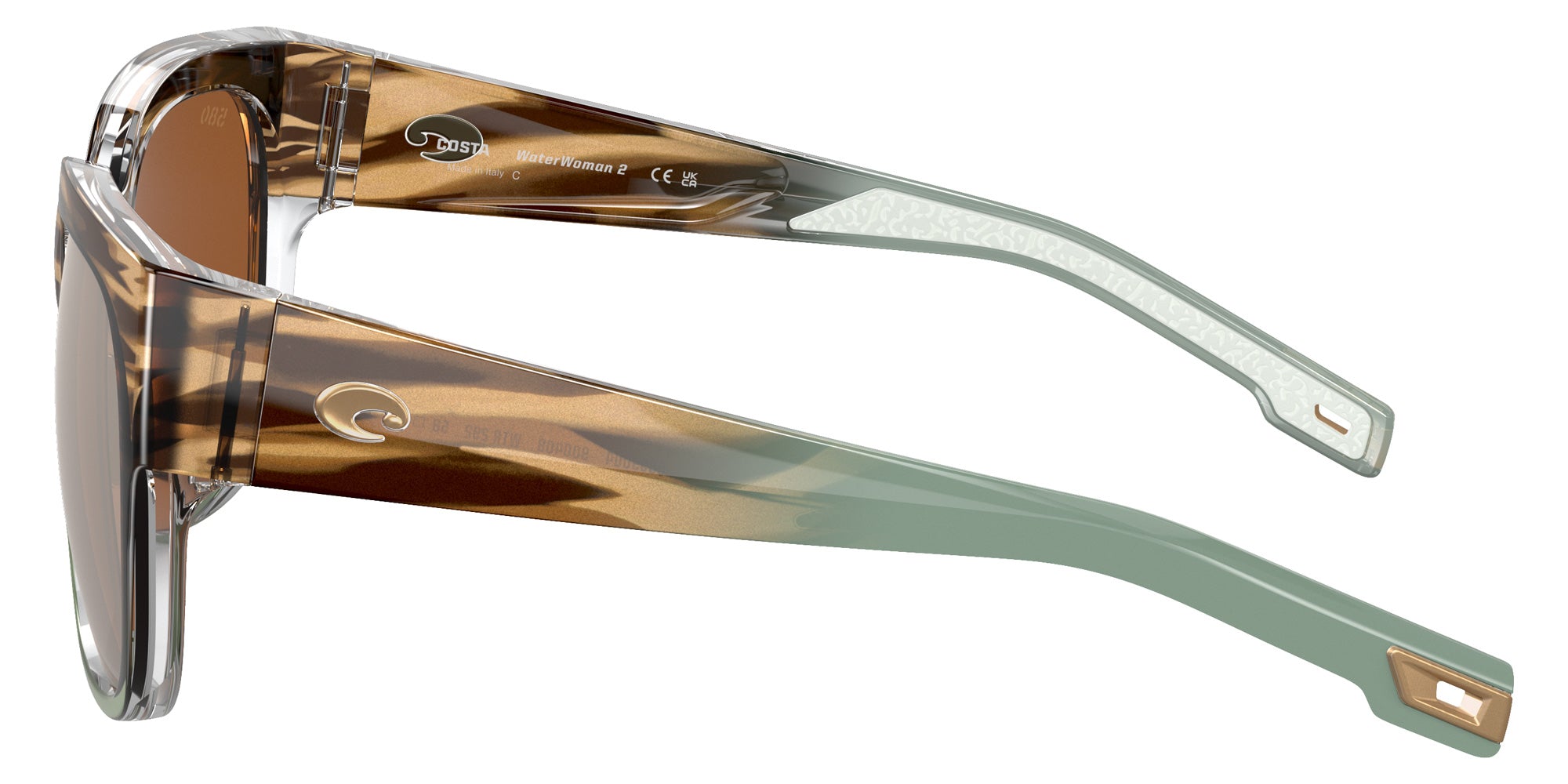 COSTA 6S9004 Waterwoman 2 900408 58 - Shiny Ocean Jade / Copper Silver Mirrored Polarized #id:6s9004900408_s:100110
