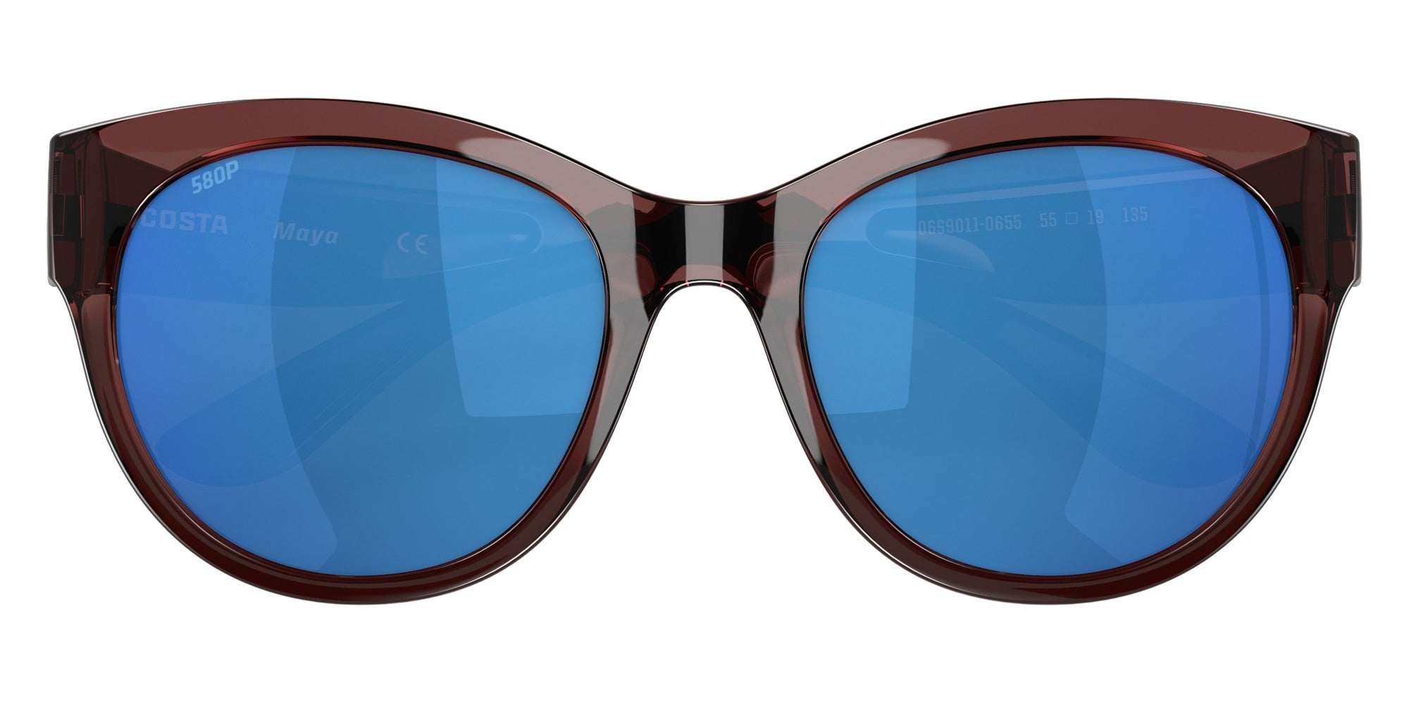 COSTA 6S9011 Maya 901106 55 - Shiny Urchin Crystal / Blue Mirrored Polarized #id:6s9011901106_s:104130