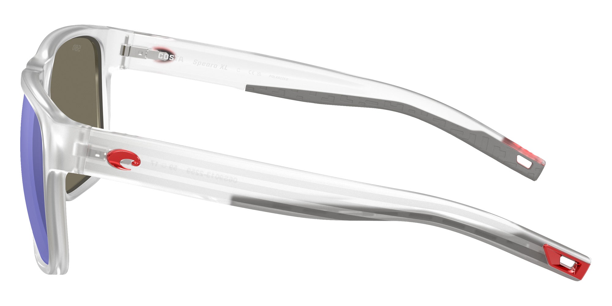 COSTA 6S9013 Spearo XL 901322 59 - Matte Clear / Blue Mirrored Polarized #id:6s9013901322_s:110110