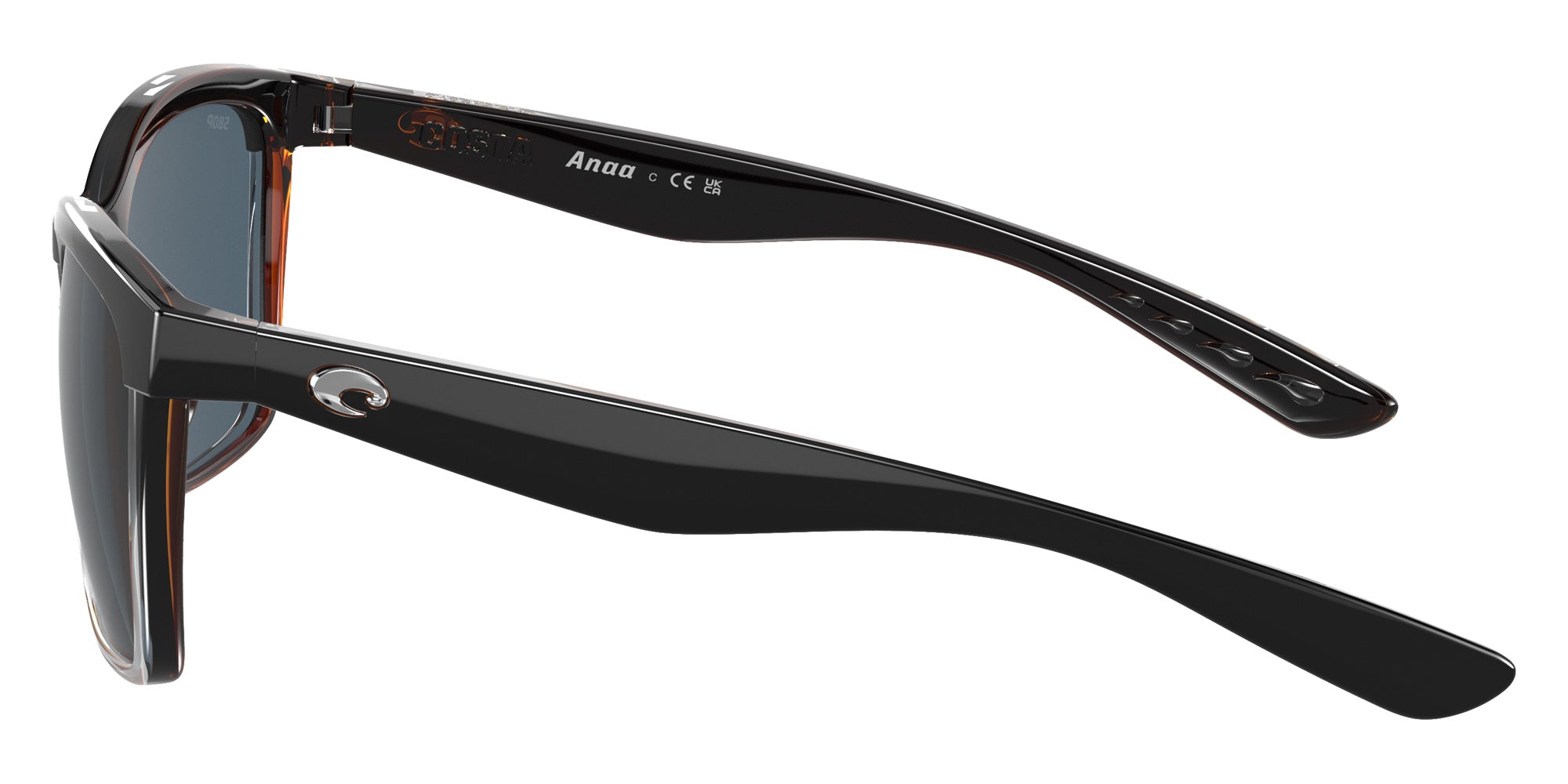 COSTA 6S9053 Anaa 905303 55 - Shiny Black on Brown / Gray Polarized #id:6s9053905303_s:102110