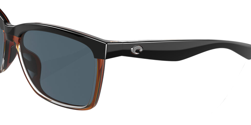 COSTA 6S9053 Anaa 905303 55 - Shiny Black on Brown / Gray Polarized #id:6s9053905303_s:102125