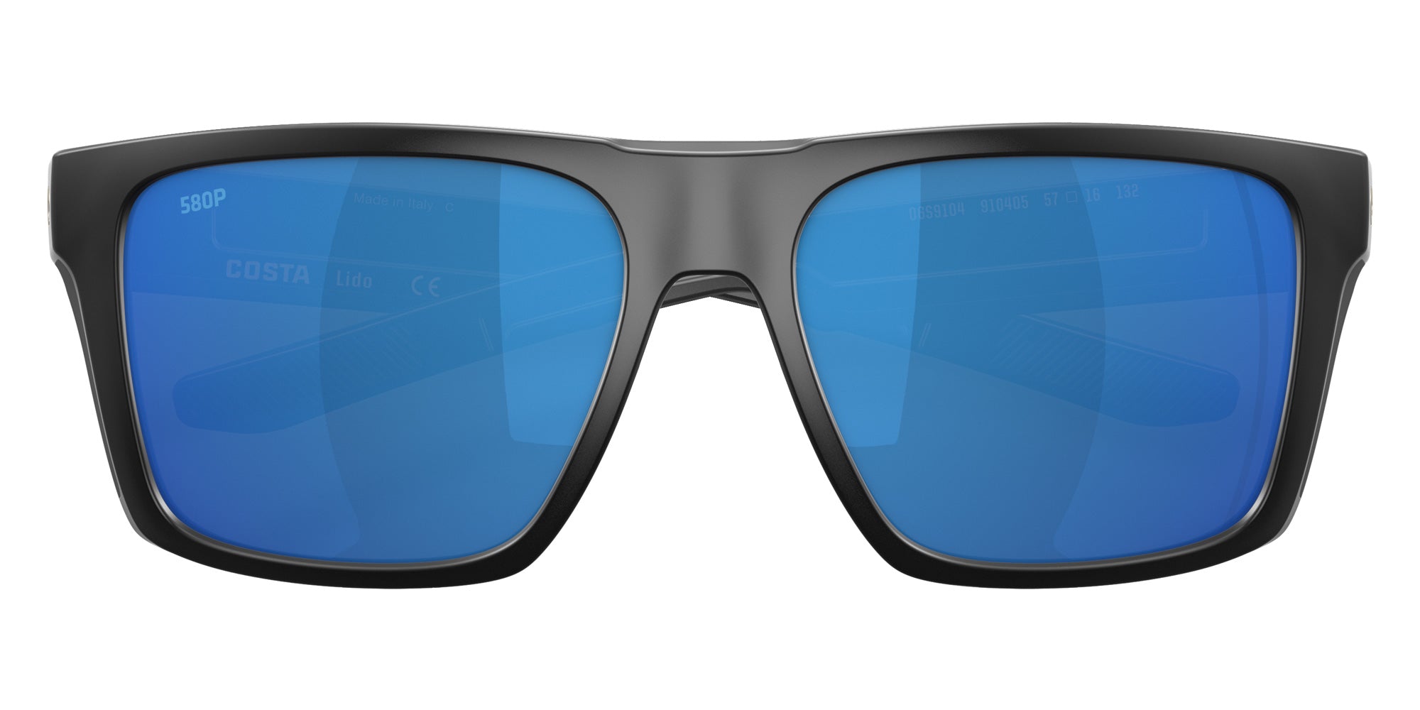 COSTA 6S9104 Lido 910405 57 - Matte Black / Blue Mirrored Polarized #id:6s9104910405_s:100120