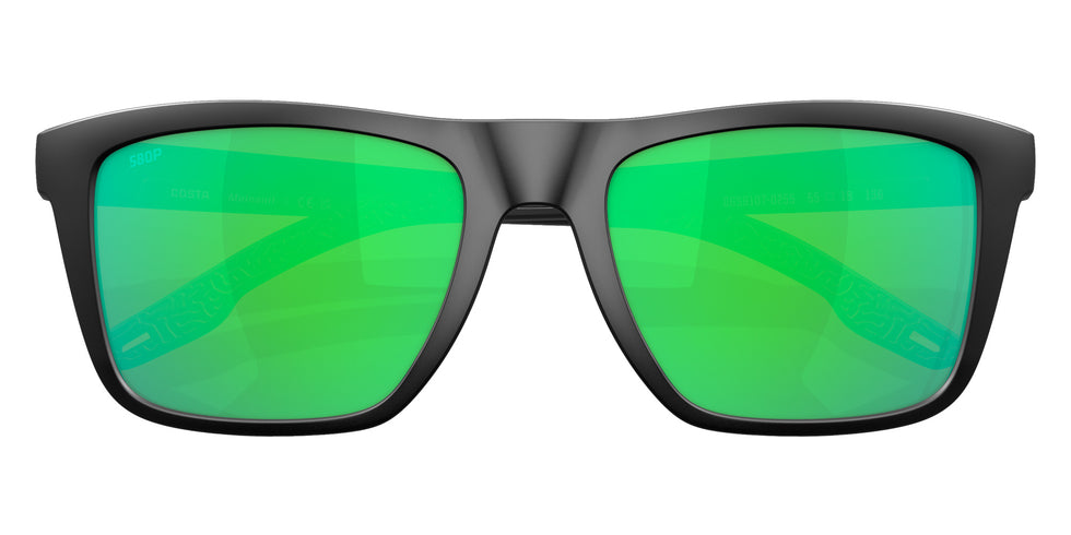 COSTA 6S9107 Mainsail 910702 55 - Matte Black / Green Mirrored Polarized #id:6s9107910702_s:100120
