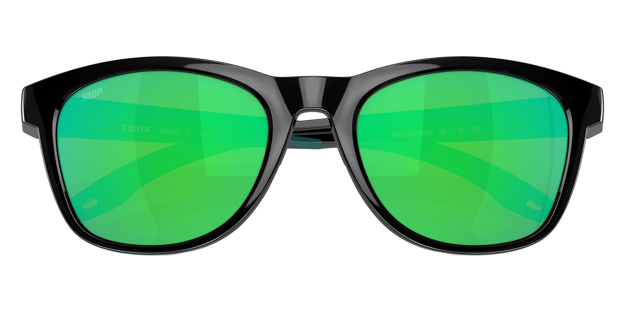 COSTA 6S9108 Aleta 910805 54 - Black / Green Mirrored Polarized #id:6s9108910805_s:100130