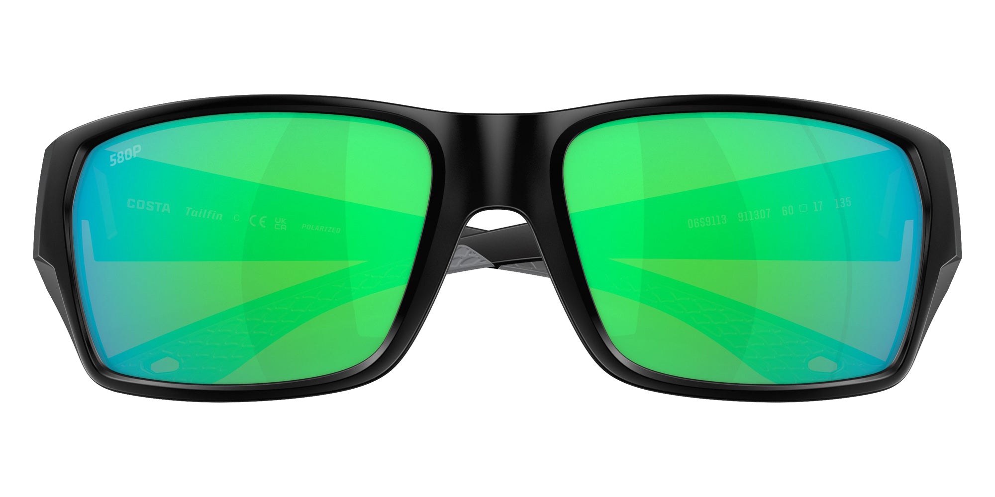 COSTA 6S9113 Tailfin 911307 57 - Matte Black / Green Mirrored Polarized #id:6s9113911307_s:102130