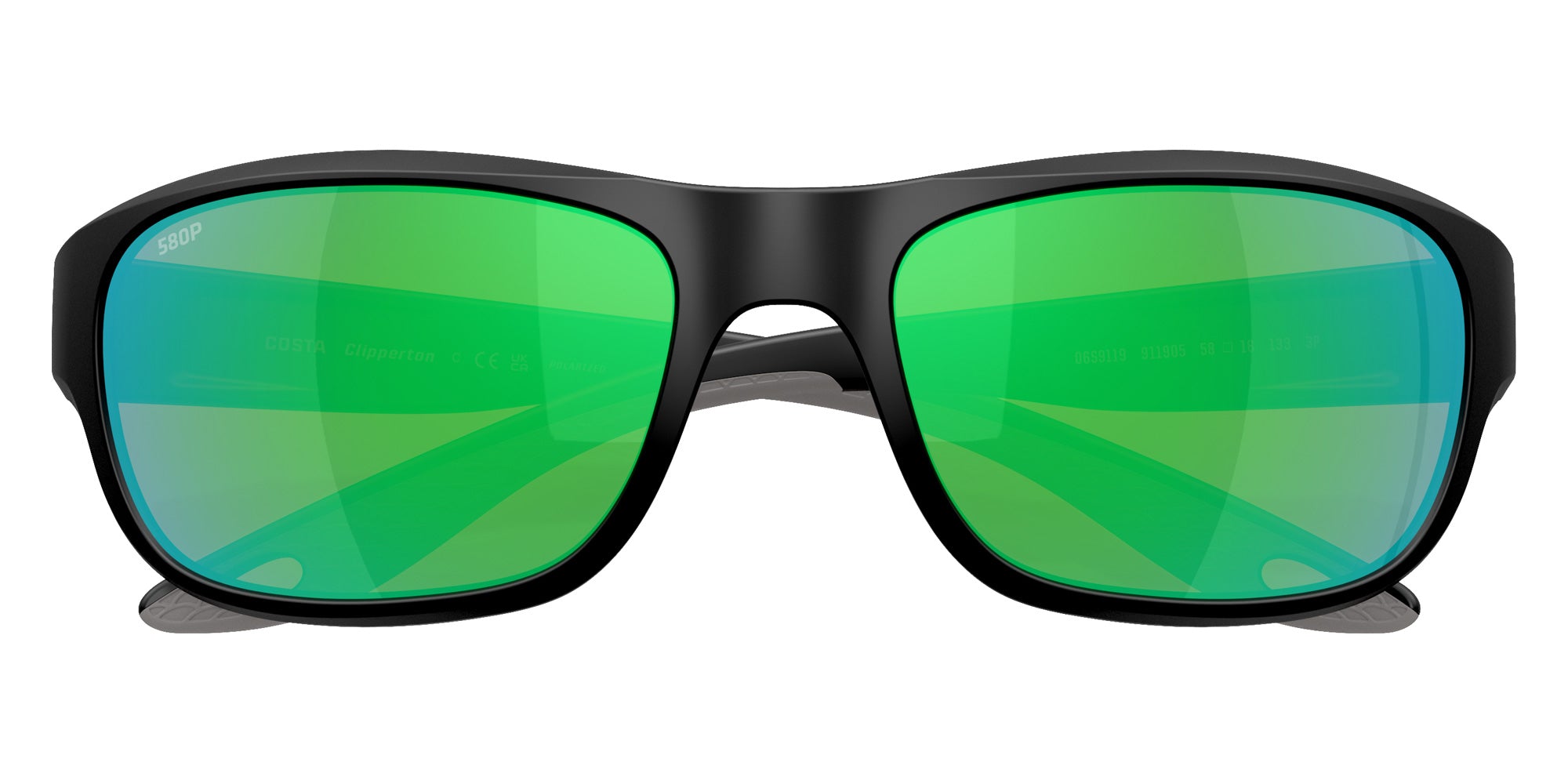 COSTA 6S9119 Clipperton 911905 58 - Matte Black / Green Mirrored Polarized #id:6s9119911905_s:102120