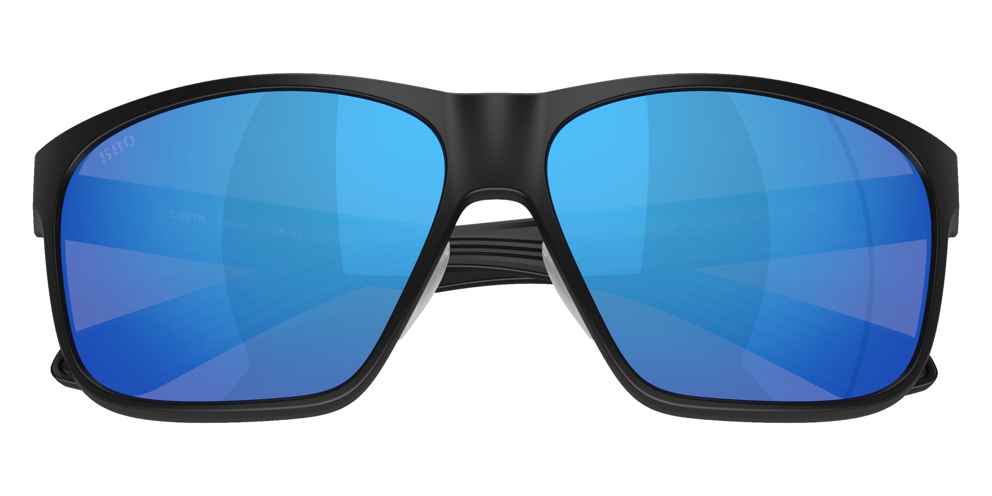 COSTA 6S9128 Trades 912802 60 - Matte Black / Blue Mirrored Polarized #id:6s9128912802_s:102120